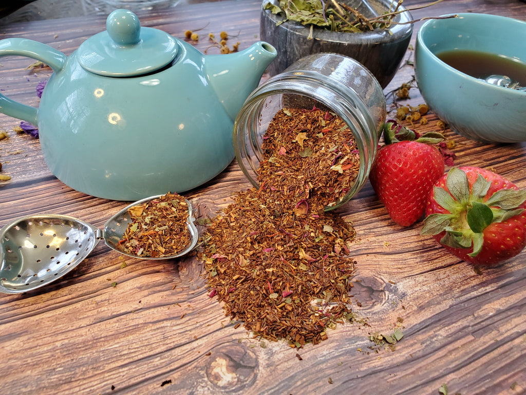 Strawberry Fields Tea Blend is a wonderful tea blend that is infused with delicious strawberries which make for a refreshing cup of tea.